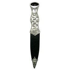Pewter Celtic Sgian Dubh, Black, SD94E